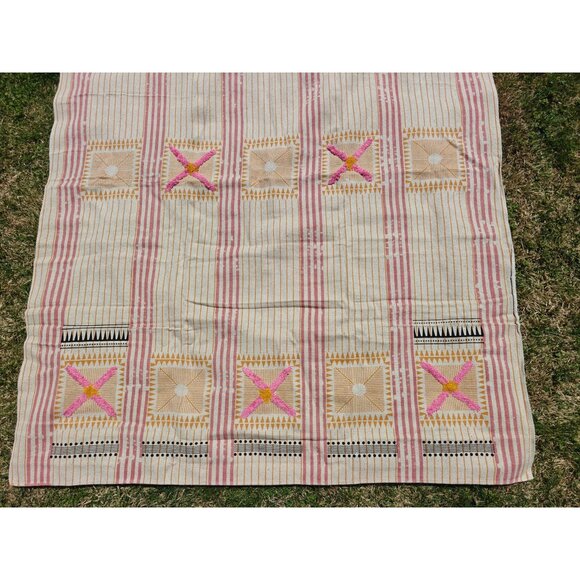 Multicolor Printed Rug Geometric Aztec Southwestern Cotton Blend 60X84 (5x7 ft) - Picture 6 of 9